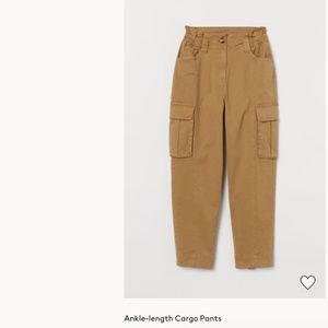 H&M Ankle-Length Cargo Pants Size 0 Worn Once